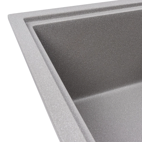Granite kitchen sink VALESO 6550 ESTERIS matte (monsoon gray) - Фото № 3