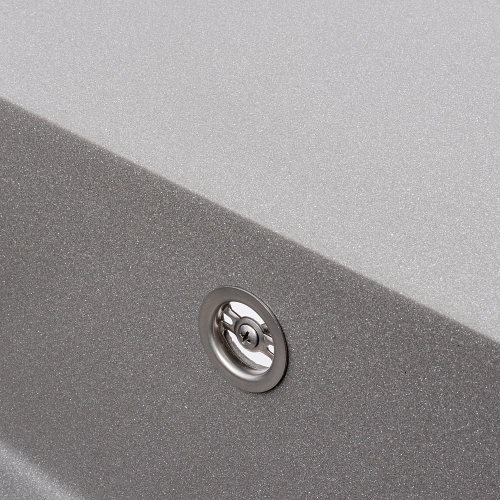 Granite kitchen sink VALESO 6550 ESTERIS matte (monsoon gray) - Фото № 5