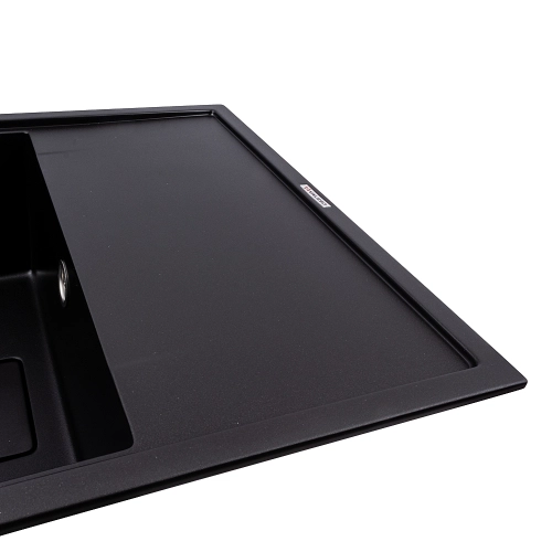 Granite kitchen sink VALESO 6550 ESTERIS matte (black) - Фото № 2
