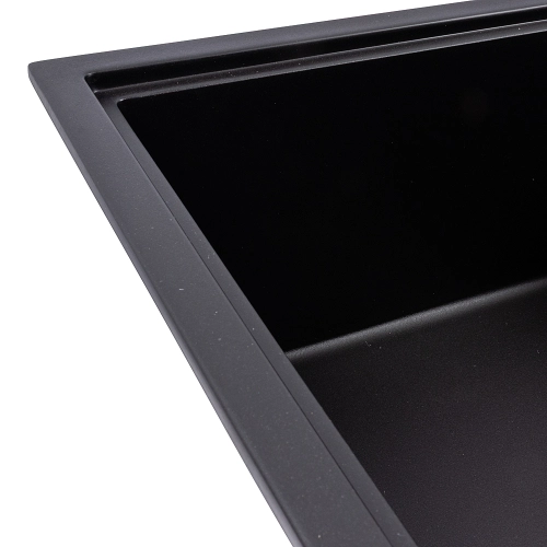 Granite kitchen sink VALESO 6550 ESTERIS matte (black) - Фото № 3