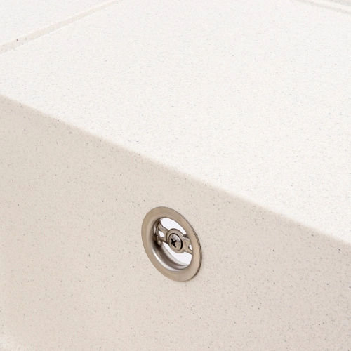 Гранитная мойка для кухни VALESO ATRUM 7950 матовая Белая в точку - Фото № 8