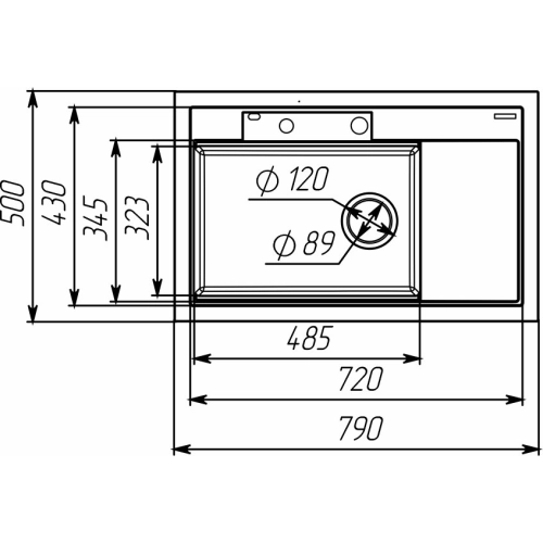 Гранитная мойка для кухни VALESO ATRUM 7950 матовая Белая в точку - Фото № 10