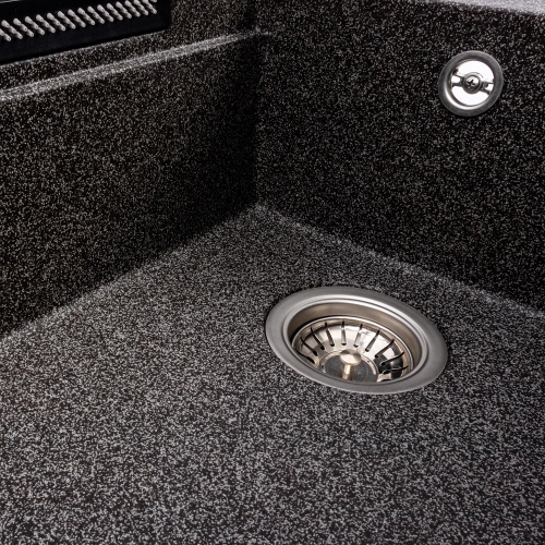 Гранитная мойка для кухни VALESO ATRUM 7950 матовая Графит - Фото № 6