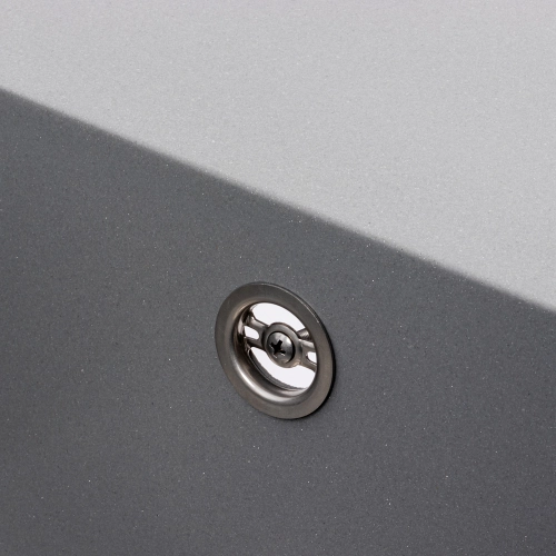 Гранитная мойка для кухни VALESO ATRUM 7950 матовая Серый металлик - Фото № 8