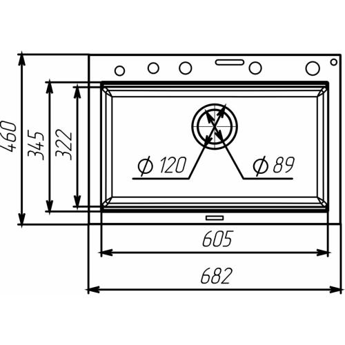 Гранитная мойка для кухни VALESO IRENA 6846 матовая Черная - Фото № 11