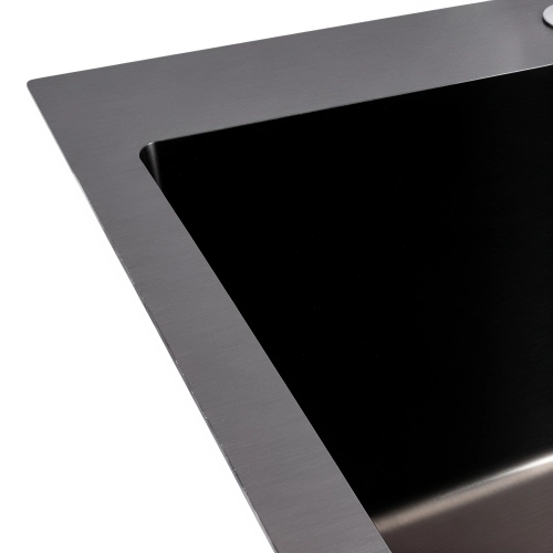 Kitchen sink 50*40 PVD black Valeso Handmade (3,0/0,8) - Фото № 3