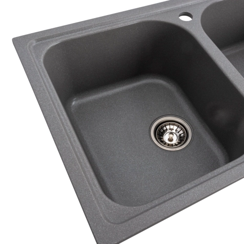 Гранитная мойка для кухни VALESO 7950 Equatoria матовый Серый муссон - Фото № 9