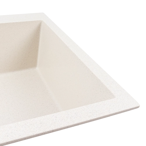 Кухонная гранитная мойка 5750 DAVINA VALESO белая в крапинку - Фото № 2