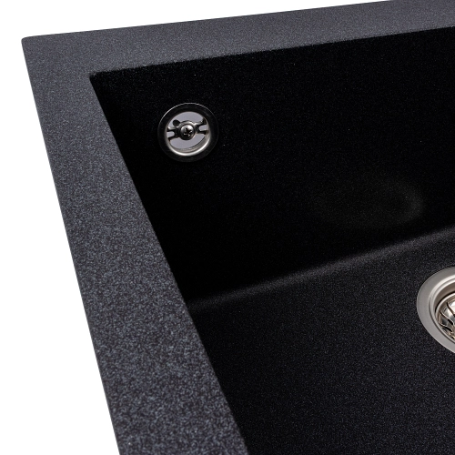 Кухонная гранитная мойка 5750 DAVINA VALESO карбон - Фото № 3