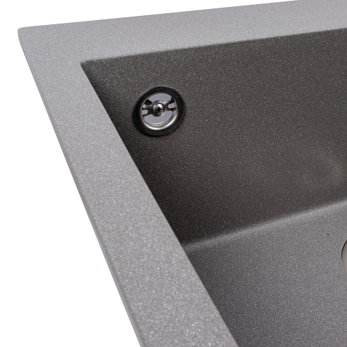 Кухонная гранитная мойка 5750 DAVINA VALESO серый муссон - Фото № 3