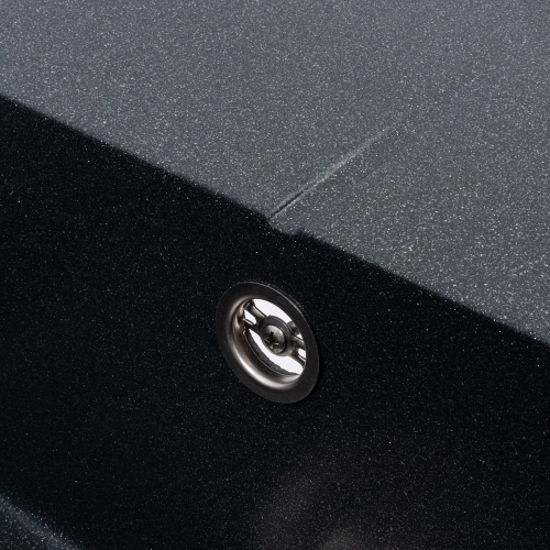 Гранитная кухонная мойка Valeso 5850 REYNA матовая антрацит - Фото № 5