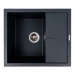 Гранитная кухонная мойка Valeso 5850 REYNA матовая антрацит - Фото №1