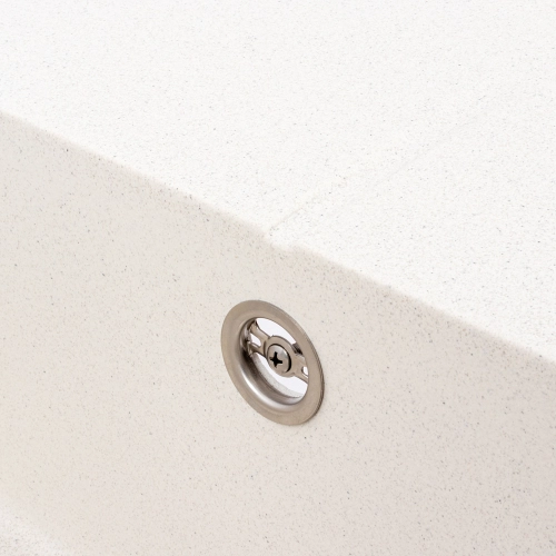 Гранитная мойка VALESO 5850 REYNA матовая Белая в точку - Фото № 5