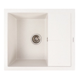 Гранитная мойка VALESO 5850 REYNA матовая Белая в точку
