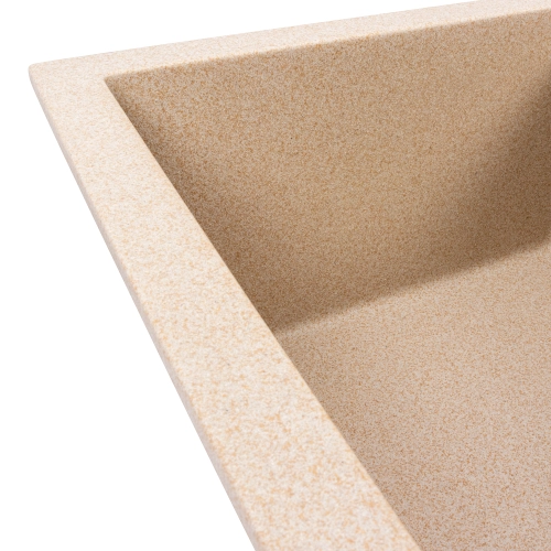 Гранитная кухонная мойка VALESO 5850 REYNA матовая Сафари - Фото № 3