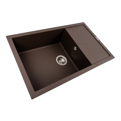 Granit Kitchen Sink VALESO CALYPSO 7950 Matte Dark Rock - Фото № 1