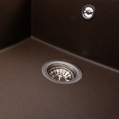 Granit Kitchen Sink VALESO CALYPSO 7950 Matte Dark Rock - Фото № 4