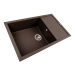 Granit Kitchen Sink VALESO CALYPSO 7950 Matte Dark Rock - Фото № 1