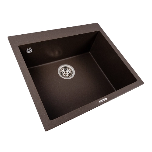 Кухонная гранитная мойка 5750 DAVINA VALESO темная скала - Фото № 1