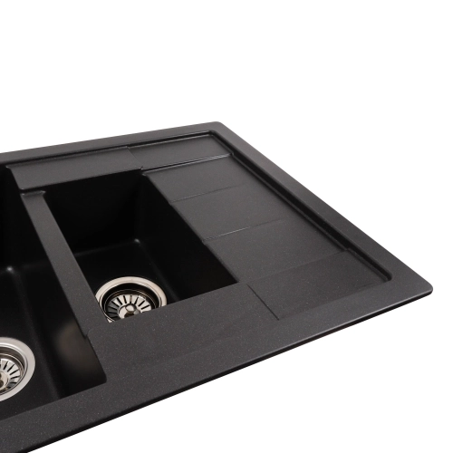 Гранитная мойка для кухни VALESO 7850W TOSKANA матовый Морион - Фото № 2