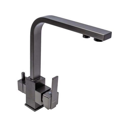 Смеситель кухонный PVD черный VALESO (под фильтр) KTB2