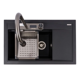 Гранитная мойка для кухни VALESO ATRUM 7950 матовая Черная