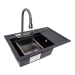 Гранитная мойка для кухни VALESO ATRUM 7950 матовая Черная - Фото № 1