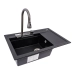 Гранитная мойка для кухни VALESO ATRUM 7950 матовая Черная - Фото № 2