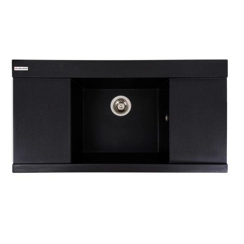 Гранитная мойка для кухни VALESO 9651 ATLAS матовый Черный металлик