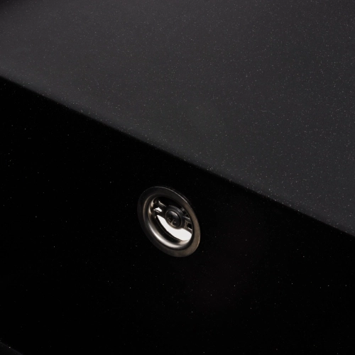 Гранитная мойка для кухни VALESO 9651 ATLAS матовый Черный металлик - Фото № 3