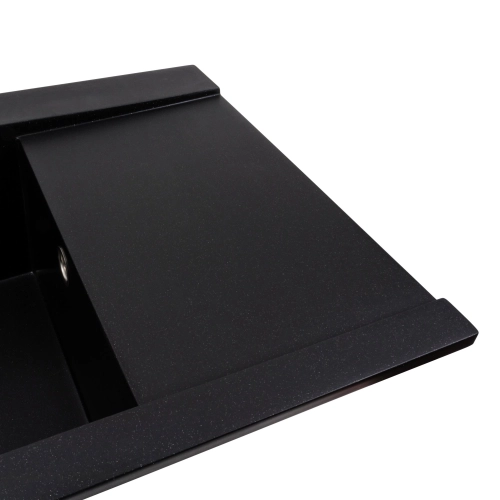 Гранитная мойка для кухни VALESO 9651 ATLAS матовый Черный металлик - Фото № 1