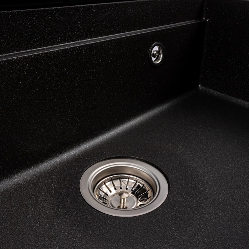 Кухонная мойка гранитная 7546 EVANORA матовая (морион) VALESO - Фото № 6