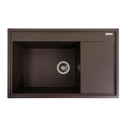 Гранитная мойка для кухни VALESO 7950 AZURIT матовая Темная скала