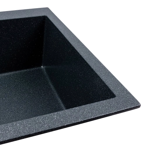 Кухонная гранитная мойка 5750 DAVINA VALESO антрацит - Фото № 2