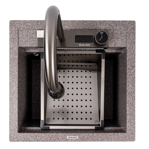 Кухонная гранитная мойка VALESO 5149 VIVA  микс