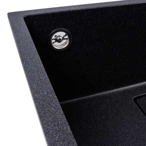 Кухонная гранитная мойка 5444 AMELI VALESO карбон, под столешницу - Фото № 3