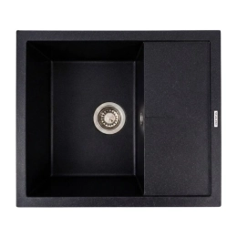 Кухонная гранитная мойка 5850 REYNA VALESO черный металлик