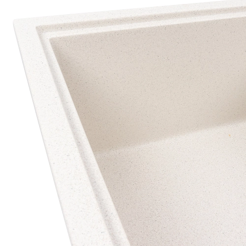 Кухонная гранитная мойка 6550 ESTERIS VALESO белая в крапинку - Фото № 3