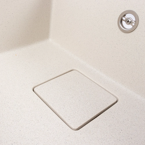 Кухонная гранитная мойка 6550 ESTERIS VALESO белая в крапинку - Фото № 4