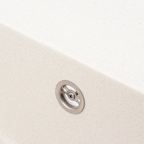 Кухонная гранитная мойка 6550 ESTERIS VALESO белая в крапинку - Фото № 5