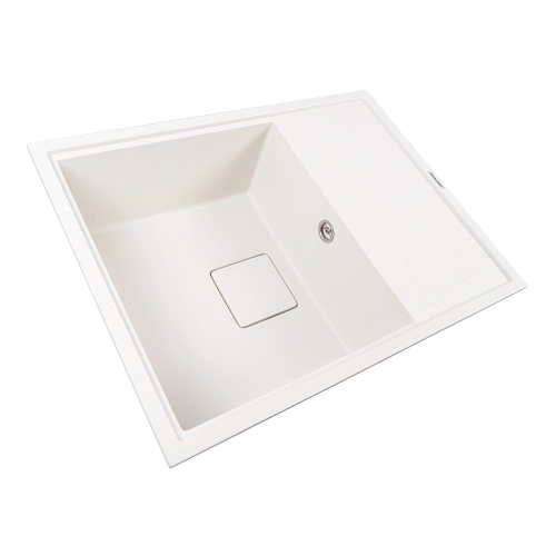 Кухонная мойка гранитная 6550 ESTERIS VALESO белоснежная - Фото № 1