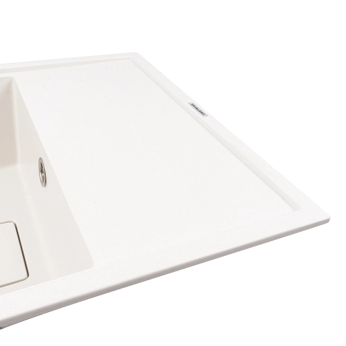 Кухонная мойка гранитная 6550 ESTERIS VALESO белоснежная - Фото № 2