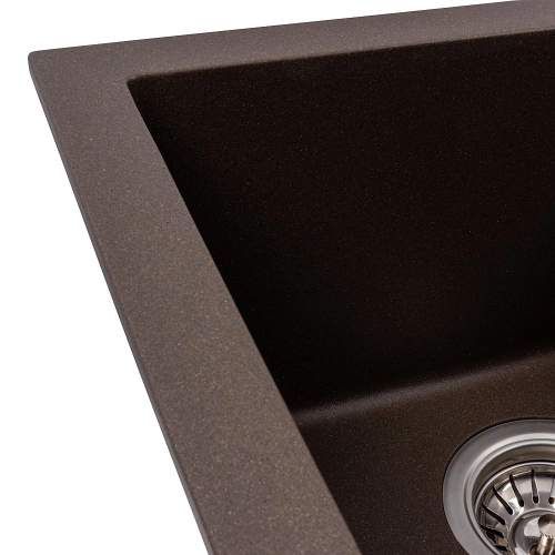 Мойка гранитная темная скала VALESO 7950 VIATRIX (две чаши, матовая) - Фото № 3