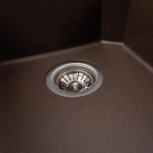 Мойка гранитная темная скала VALESO 7950 VIATRIX (две чаши, матовая) - Фото № 4