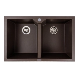 Мойка гранитная темная скала VALESO 7950 VIATRIX (две чаши, матовая)