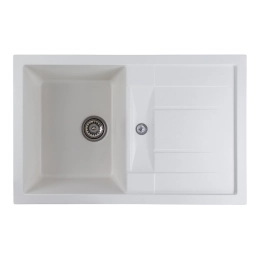 Granite sink for kitchen of VALESO 7850 TROYA opaque Snow-white