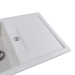 Granite sink for kitchen of VALESO 7850 TROYA opaque Snow-white - Фото № 4