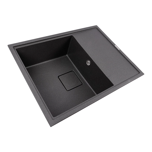 Granite kitchen sink VALESO 6550 ESTERIS matte (morion) - Фото № 1