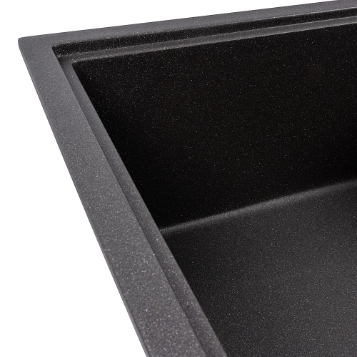 Granite kitchen sink VALESO 6550 ESTERIS matte (morion) - Фото № 3