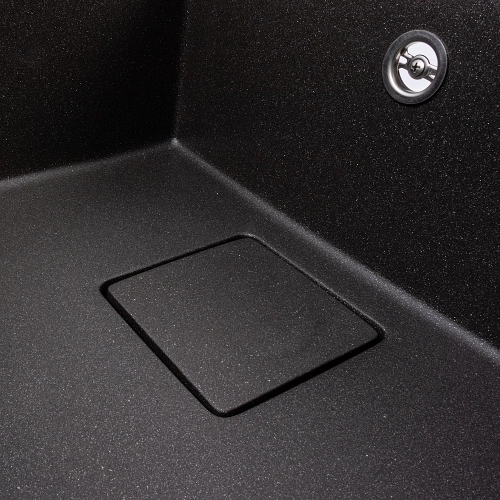 Granite kitchen sink VALESO 6550 ESTERIS matte (morion) - Фото № 4
